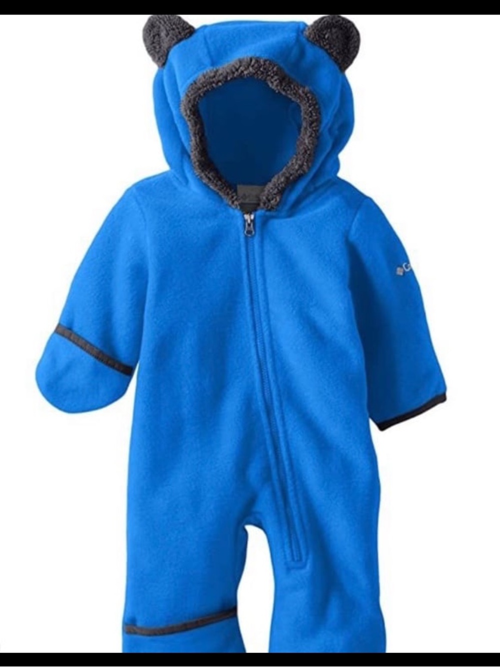 Columbia tiny bear fleece bunting winter snowsuit infants baby boy blue
Cozy y